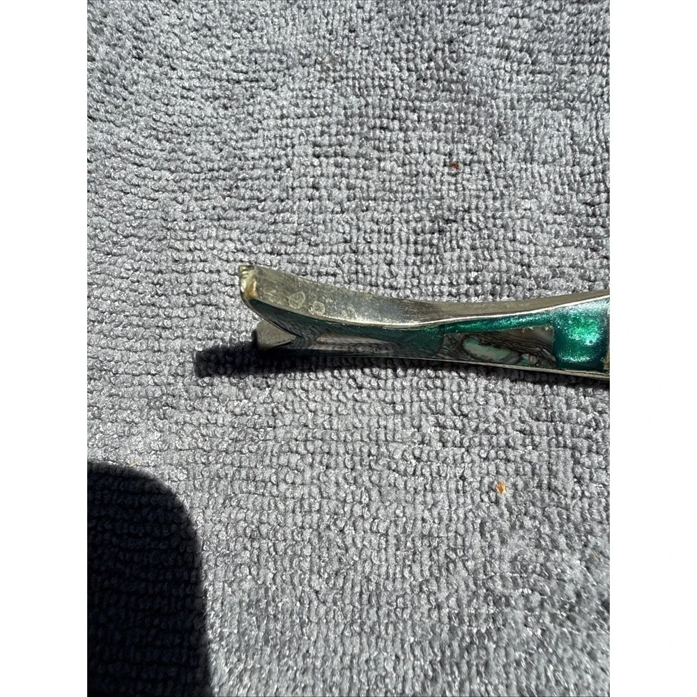 Vintage Alpaca Silver Abalone Mother of Pearl Fish Bottle Opener Barware